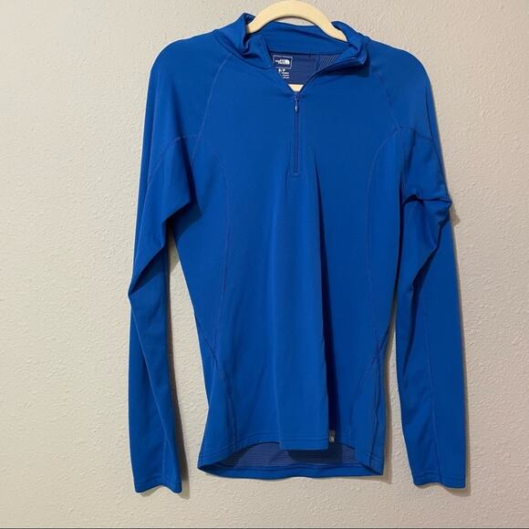 The North Face Blue Mens Quarter Zip Pullover Sweater S Long Sleeve Base Layer - Picture 1 of 7